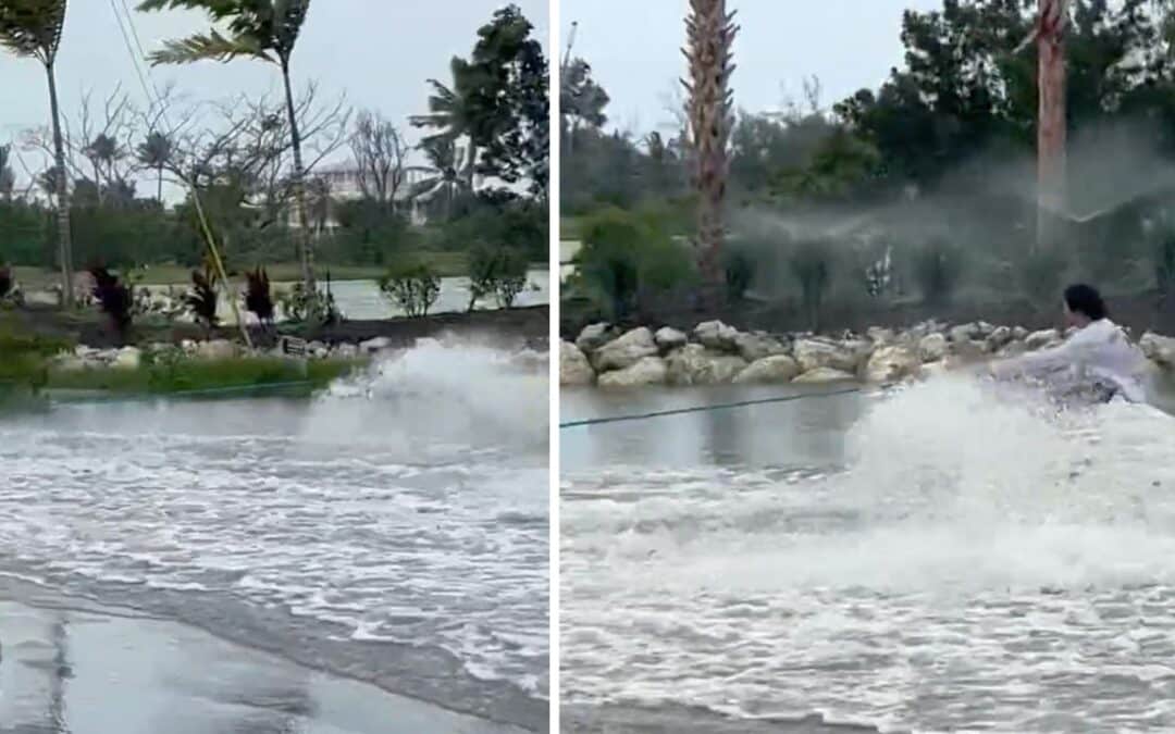 WATCH: Florida Man Wakeboards Through Hurricane Ian
